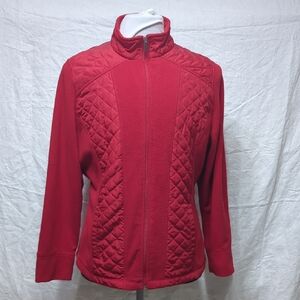 Style & Co Red Jacket with Quilted Design